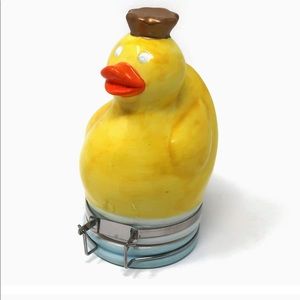 ContainedArt Duck Yellow Ceramic Airtight Container New